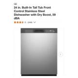 1 pcs; GE 24 in. Built-In Tall Tub Front Control