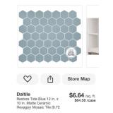 120 pcs; Daltile Restore Tide Blue 12 in. x 10