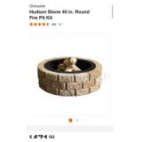 1 kit; Oldcastle Hudson Stone 40 in. Round Fire