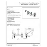New 18 pcs; Two Handle Kitchen Faucet, Less