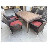 Patio set 6 chairs + table