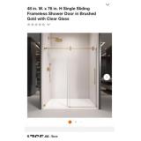 48 in. W. x 76 in. H Single Sliding Frameless