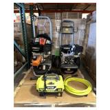 3 pcs; 2 gas pressure washer Husqvarna and BE