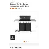New 1 pcs; Weber Genesis E-415 4-Burner Natural