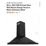 New 1 pcs; ZLINE Kitchen and Bath 36 in. 400 CFM
