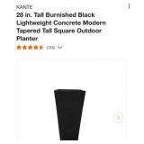 5 pcs; KANTE 28 in. Tall Burnished Black