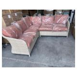 Camden point steel wicker sectional
