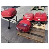 Lot of 4 portable charcoal grills