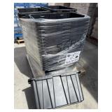 56 pcs  27 gallons totes ( missing lids )