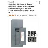 2 pcs Square D Homeline 200 Amp 30-Space