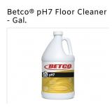 16 pcs Betco pH7 Floor Cleaner, Lemon Scent, 1 Gal