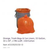 6 cartons of 150 pcs/ cartonOrange, Trash Bags &