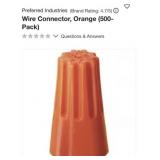 30 packs of 500 pcs each Wire Connector, Orange