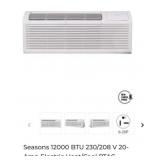 (1) Seasons 12000 BTU 230/208 V 20- Amp Electric