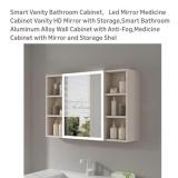 1) Defogging Mirror Cabinet, LED Mirror Door w