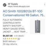 (1) new AO Smith 100280126 BT-100 C