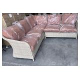 (1) NEW Camden point steel wicker sectional set-