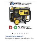 1) Champion 5500W Dual Fuel Gen 6875 / 5500