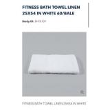 4 bales of 60 pcs BATH TOWEL LINEN 25X54 IN WHITE