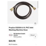 60 pcs new Proplus 532004 6 ft. PVC Inlet W