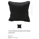 9 cases of 10 pcs Throw Pillows Chenille 14x14"
