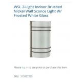16 pcs new WSL 2-Light Indoor Brushed Nickel W
