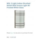 16 pcs new WSL 2-Light Indoor Brushed Nickel W