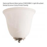 12 pcs 1-Light Brushed Nickel Sconce