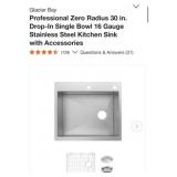 (1) Glacier Bay Professional Zero Radius 30 in.