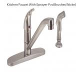 4 pcs Kitchen Faucet With Sprayer Pvd Brushed