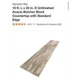 2 pcs Hampton Bay 10 ft. L x 25 in. D Unfinished