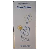 110 pcs 8-Pack Reusable Glass Straw,Size