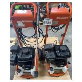 2 pcs Husqvarna Gas Pressure Washers