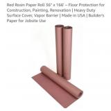 28 pcs Red Rosin Paper Roll 36" x 166
