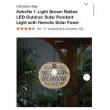 6 pcs Hampton Bay Ashville 1-Light Brown Rattan