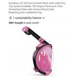 18 pcs Greatever G2 Full Face Snorkel Mask with