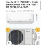 (1) Senville LETO 12,000 BTU Single Zone Ductless