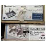 2 pcs Assorted Sizes Glacier Bay Top Mount Sinks