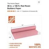 40 rolls The Home Depot 36 in. x 166 ft. Red