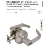 12 pcs U.S. LOCK 3000 GR1 Entrance Lever Us26d,