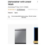 (1) Samsung Dishwasher with Linear Wash