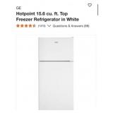 (1) Hotpoint 15.6 cu. ft. Top Freezer