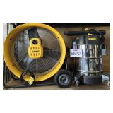 2 pcs Dewalt Items: Vacuum and Fan