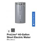 (1) ProLineï¿½ 40-Gallon Short Electric Water Heater
