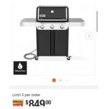 (1) new Weber Genesis E-315 3-Burner Natural Gas
