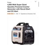 (1) Pulsar 4,000-Watt Super Quiet Gasoline Powered