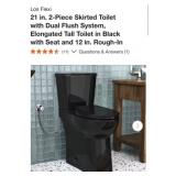 (1) Los Flexi 21 in. 2-Piece Skirted Toilet with