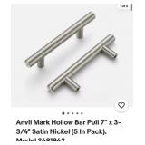 40 packs of 5 pcs Anvil Mark Hollow Bar Pull 7" x