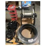 Assorted Outdoor Items: Hoses, Hose Hideaway,