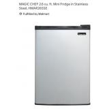 (1) NEW MAGIC CHEF 2.6 cu. ft. Mini Fridge in